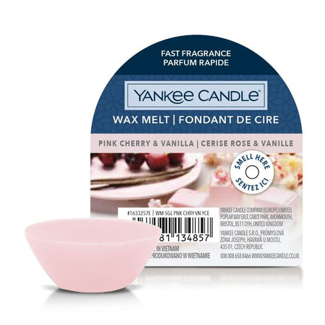 Yankee Candle 22g Pink Cherry & Vanilla Signature Single Wax Melt - Old Railway Line Garden Centre