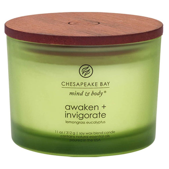 Yankee Candle 3 Wick Awaken & Invigorate Chesapeake Bay Candle - Old Railway Line Garden Centre