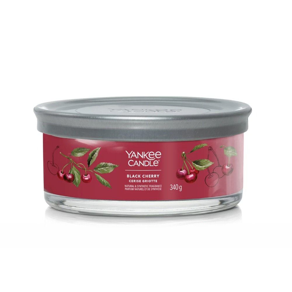 Yankee Candle 340g Black Cherry Signature Multi - Wick Candle - Old Railway Line Garden Centre
