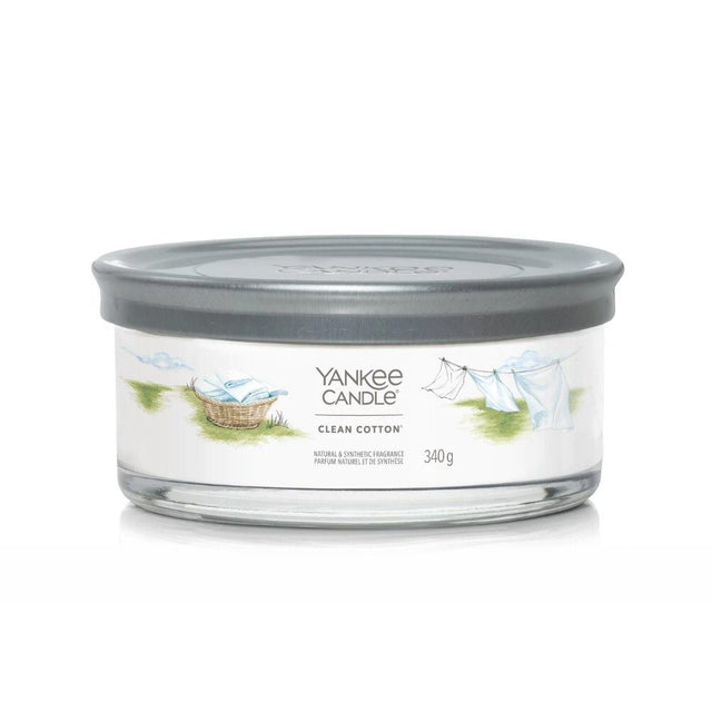 Yankee Candle 340g Clean Cotton Signature Multi - Wick Tumbler Candle - Old Railway Line Garden Centre