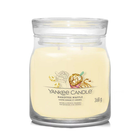 Yankee Candle 368g Banoffee Waffle Medium Jar Candle - Old Railway Line Garden Centre