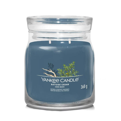 Yankee Candle 368g Bayside Cedar Signature Medium Jar Candle - Old Railway Line Garden Centre