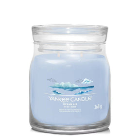 Yankee Candle 368g Ocean Air Signature Medium Jar Candle - Old Railway Line Garden Centre