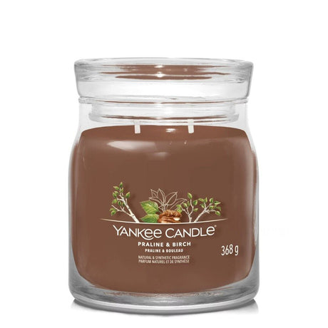 Yankee Candle 368g Praline & Birch Signature Medium Jar Candle - Old Railway Line Garden Centre