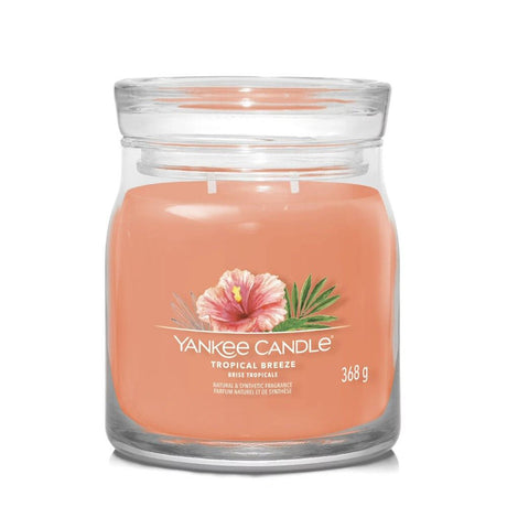 Yankee Candle 368g Tropical Breeze Signature Medium Jar Candle - Old Railway Line Garden Centre