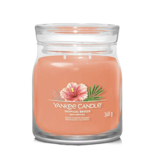 Yankee Candle 368g Tropical Breeze Signature Medium Jar Candle - Old Railway Line Garden Centre