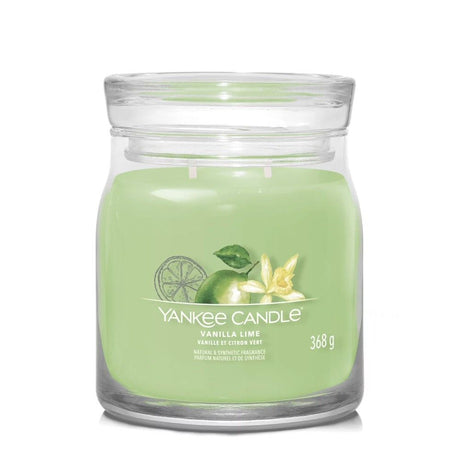 Yankee Candle 368g Vanilla Lime Signature Medium Jar Candle - Old Railway Line Garden Centre