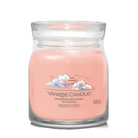 Yankee Candle 368g Watercolour Skies Signature Medium Jar Candle - Old Railway Line Garden Centre