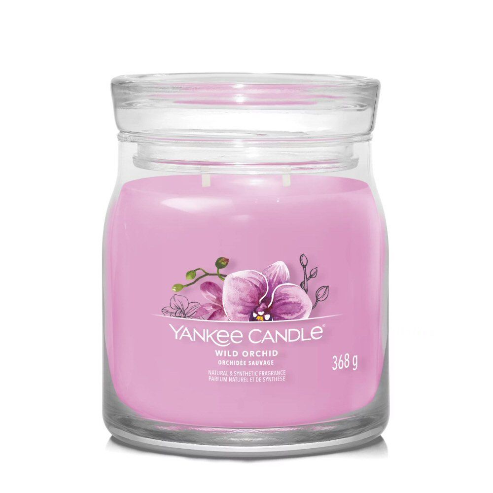 Yankee Candle 368g Wild Orchid Signature Medium Jar Candle - Old Railway Line Garden Centre