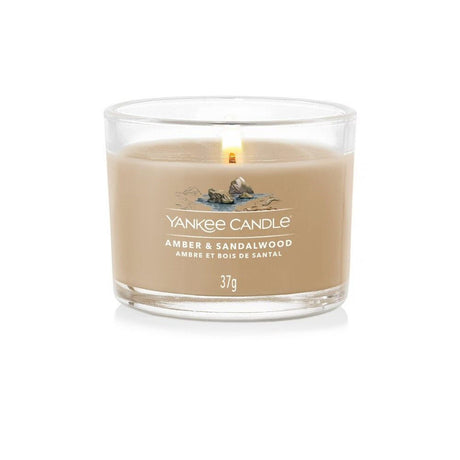 Yankee Candle 37g Amber & Sandalwood Signature Votive Candle - Old Railway Line Garden Centre