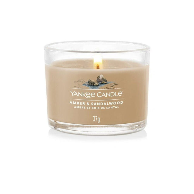 Yankee Candle 37g Amber & Sandalwood Signature Votive Candle - Old Railway Line Garden Centre