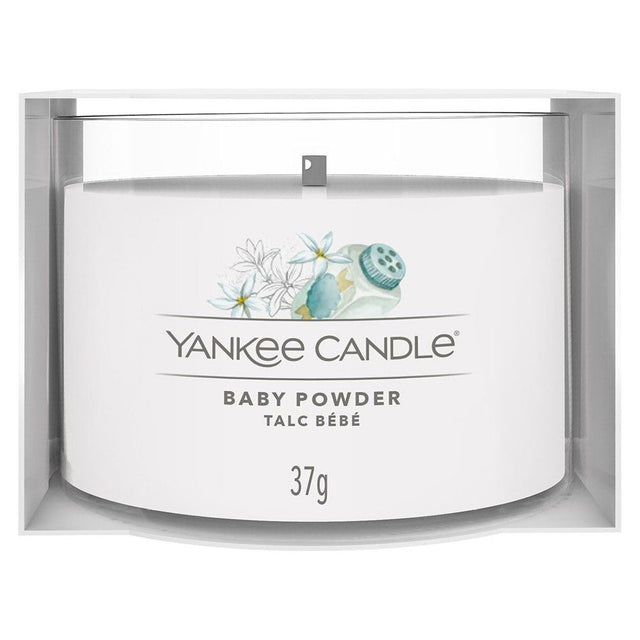 Yankee Candle 37g Baby Powder Signature Votive Candle - Old Railway Line Garden Centre