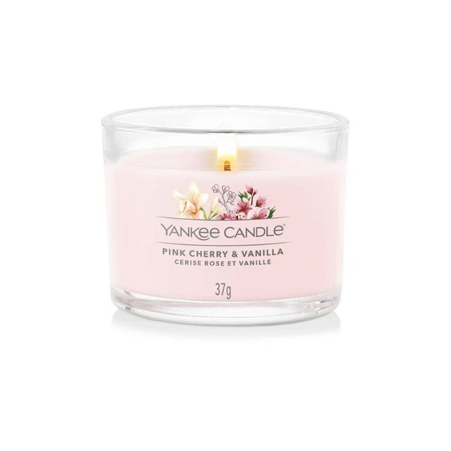 Yankee Candle 37g Pink Cherry & Vanilla Signature Single Votive Candle - Old Railway Line Garden Centre