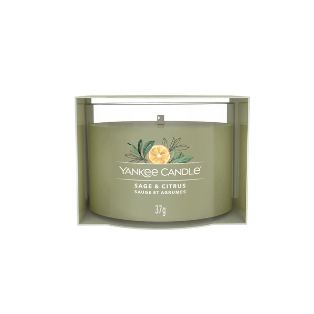 Yankee Candle 37g Sage & Citrus Signature Single Votive Candle - Old Railway Line Garden Centre