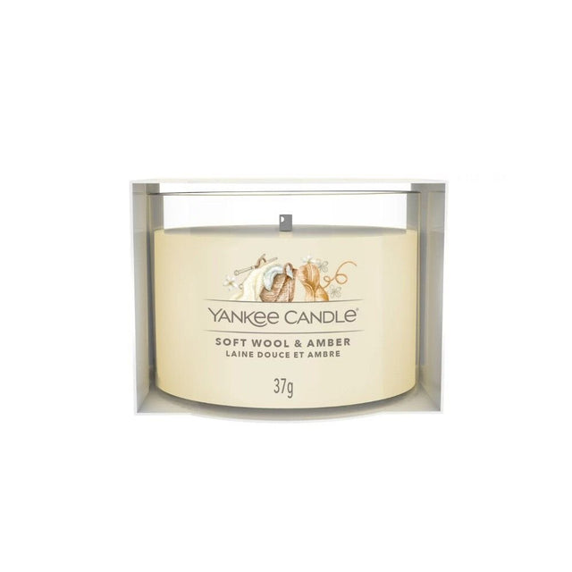 Yankee Candle 37g Soft Wool & Amber Signature Single Votive Candle - Old Railway Line Garden Centre