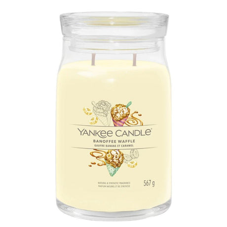 Yankee Candle 567g Banoffee Waffle Large Jar Candle - Old Railway Line Garden Centre
