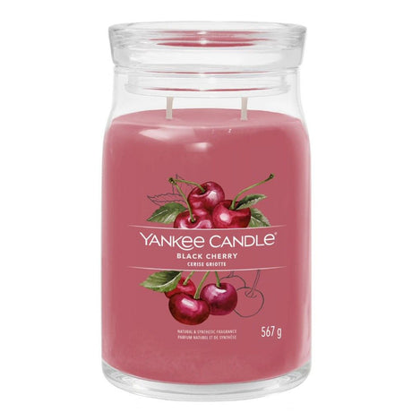 Yankee Candle 567g Black Cherry Signature Tumbler Candle - Old Railway Line Garden Centre
