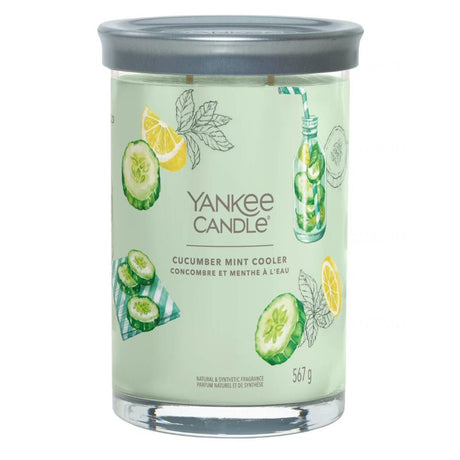 Yankee Candle 567g Cumber Mint Cooler Signature Large Tumbler Candle - Old Railway Line Garden Centre