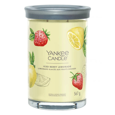 Yankee Candle 567g Iced Berry Lemonade Signature Large Tumbler Candle - Old Railway Line Garden Centre