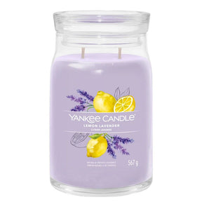 Yankee Candle 567g Lemon & Lavender Signature Large Jar Candle - Old Railway Line Garden Centre