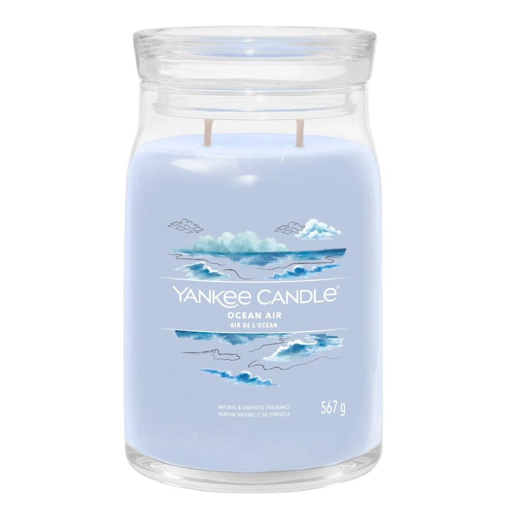 Yankee Candle 567g Ocean Air Signature Large Jar Candle - Old Railway Line Garden Centre