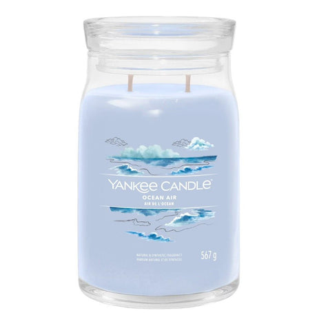 Yankee Candle 567g Ocean Air Signature Large Jar Candle - Old Railway Line Garden Centre