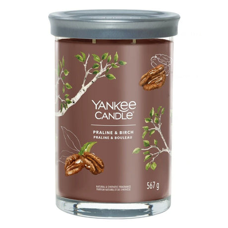 Yankee Candle 567g Praline & Birch Signature Large Tumbler Candle - Old Railway Line Garden Centre