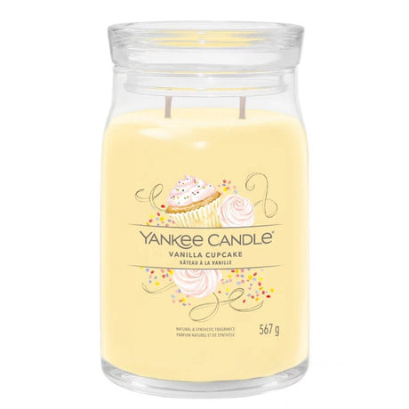 Yankee Candle 567g Vanilla Cupcake Signature Large Jar Candle - Old Railway Line Garden Centre