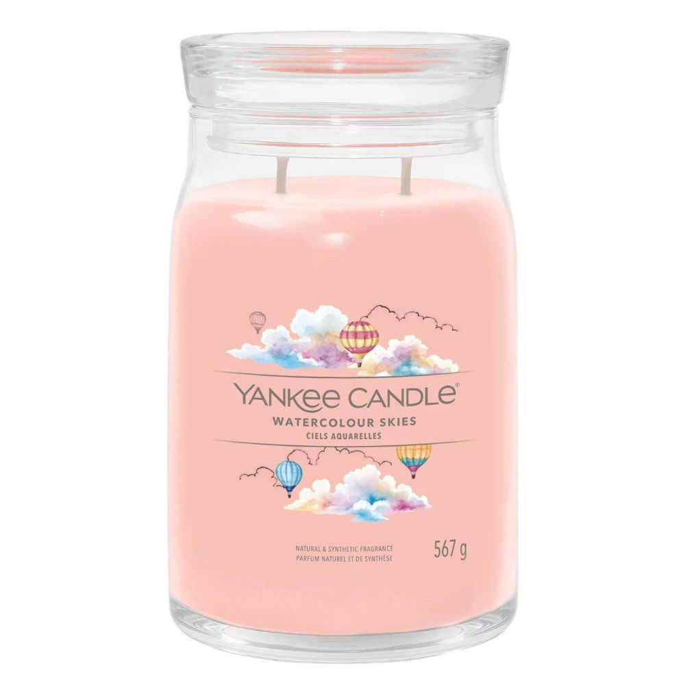 Yankee Candle 567g Watercolour Skies Signature Large Jar Candle - Old Railway Line Garden Centre