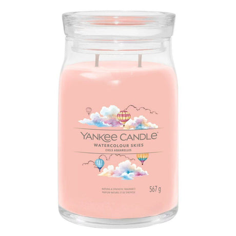 Yankee Candle 567g Watercolour Skies Signature Large Jar Candle - Old Railway Line Garden Centre
