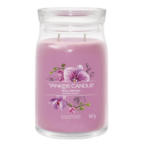 Yankee Candle 567g Wild Orchid Signature Large Jar Candle - Old Railway Line Garden Centre