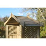 Zest 4 Leisure 1.57m Dorset Wooden Arbour with Storage Box - Old Railway Line Garden Centre