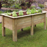 Zest 4 Leisure 1.8m Deep Root Wooden Planter - Old Railway Line Garden Centre