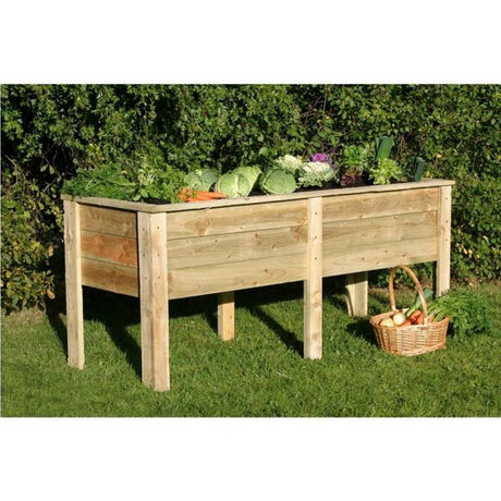 Zest 4 Leisure 1.8m Deep Root Wooden Planter - Old Railway Line Garden Centre