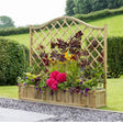 Zest 4 Leisure 1.8m York Wooden Garden Planter - Old Railway Line Garden Centre