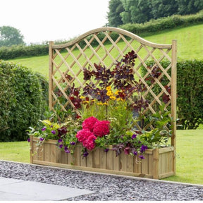 Zest 4 Leisure 1.8m York Wooden Garden Planter - Old Railway Line Garden Centre