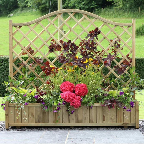 Zest 4 Leisure 1.8m York Wooden Garden Planter - Old Railway Line Garden Centre