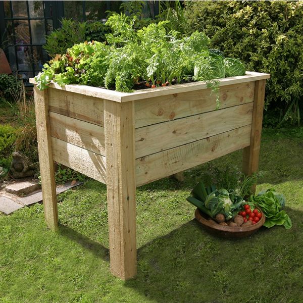 Zest 4 Leisure 1m Deep Root Wooden Planter - Old Railway Line Garden Centre