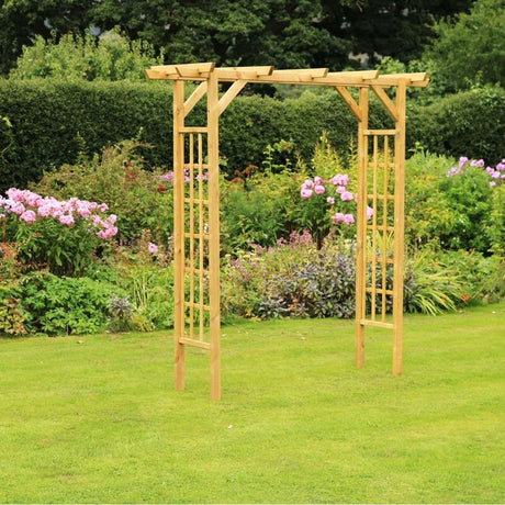 Zest 4 Leisure 2.13m Twilight Wooden Garden Arch - Old Railway Line Garden Centre