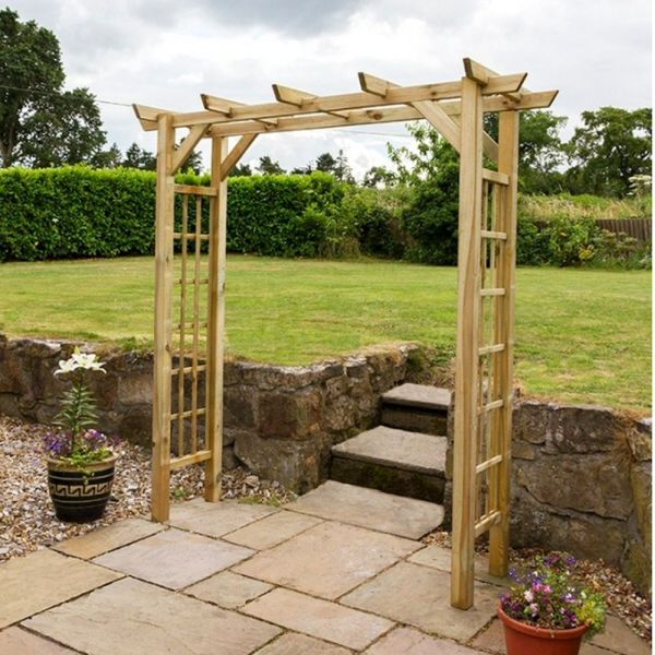 Zest 4 Leisure 2.13m Twilight Wooden Garden Arch - Old Railway Line Garden Centre