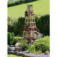 Zest 4 Leisure 2m Wooden Snowdon Obelisk Plant Support - Old Railway Line Garden Centre