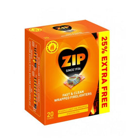 Zip 20 Wrapped Firelighters - Old Railway Line Garden Centre